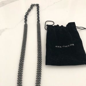 Ann Taylor Jewelry - Ann Taylor Gunmetal Rhinestone Chevron Necklace Ann Taylor Jewelry - Ann Taylor Gunmetal Rhinestone Chevron Necklace